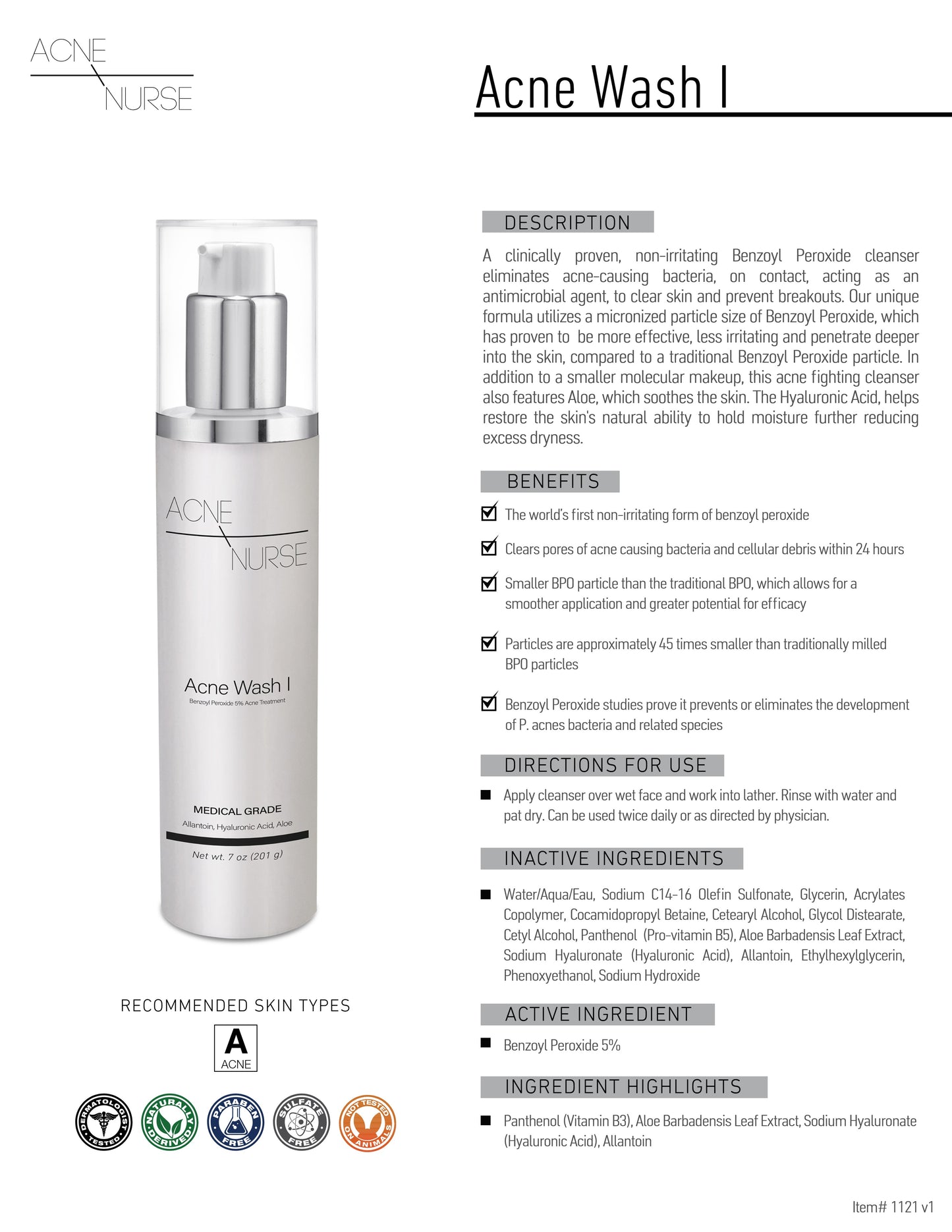Acne Wash I