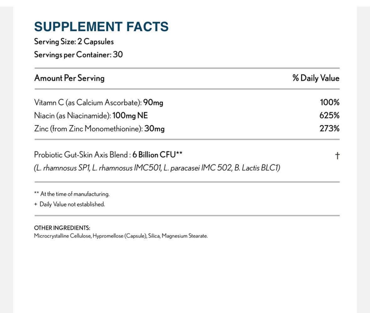 Zinc Clear Skin Restore Vitamin