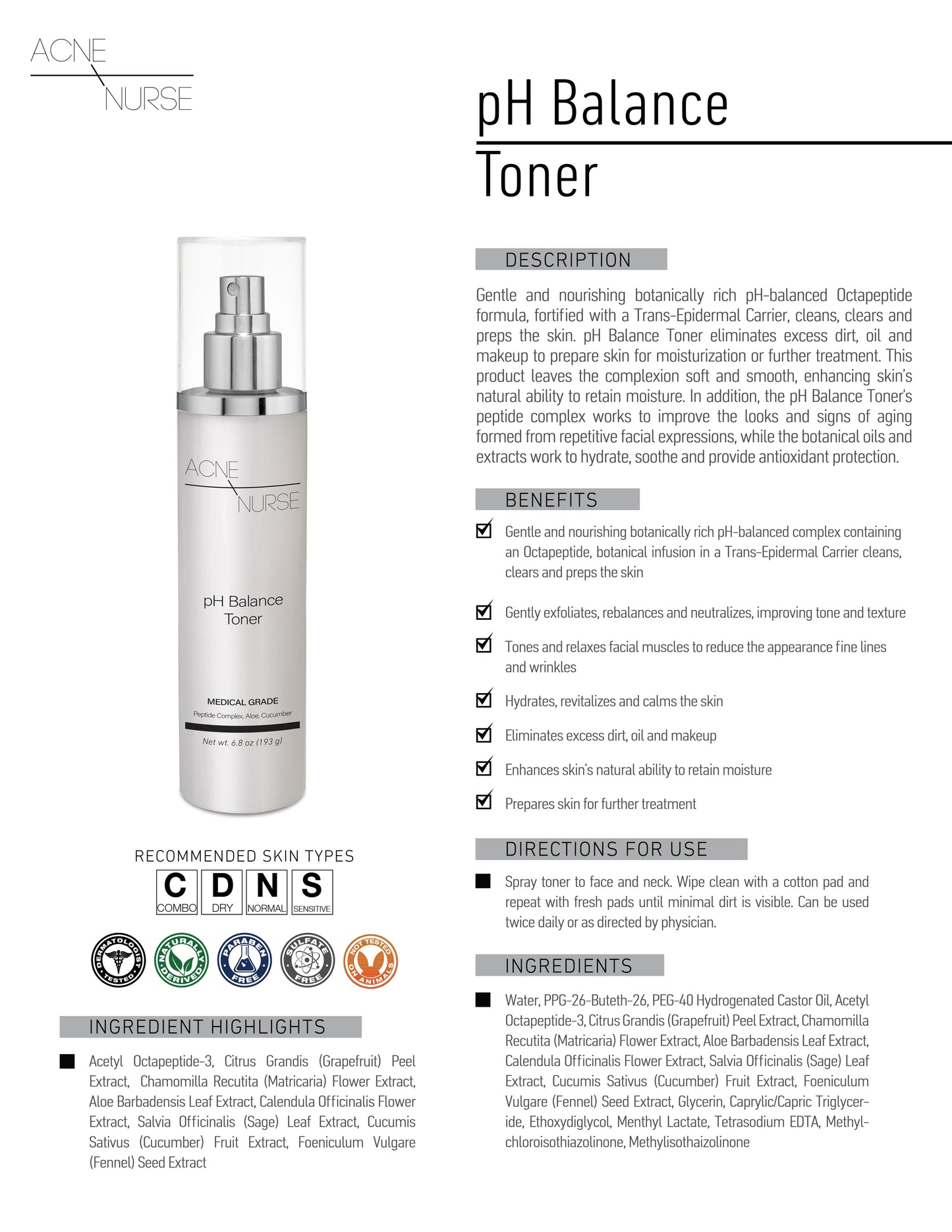 pH Balance Toner